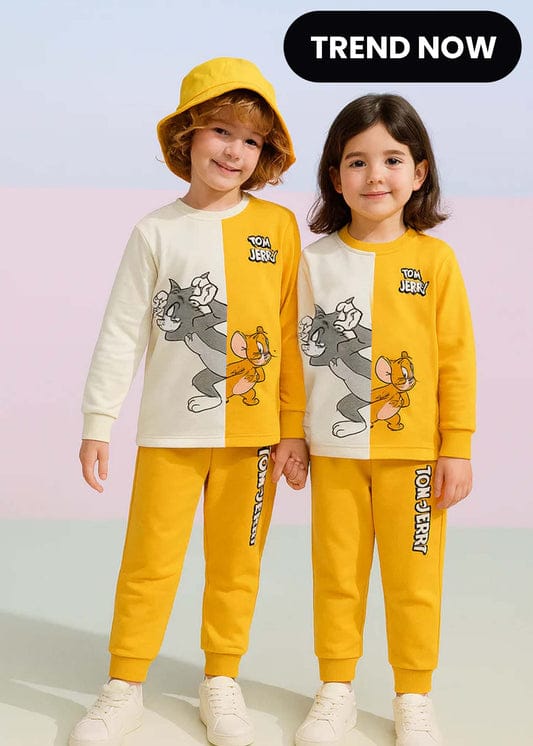 Fleece Fabric Tom & Jerry Printed Suit  ( Each )
