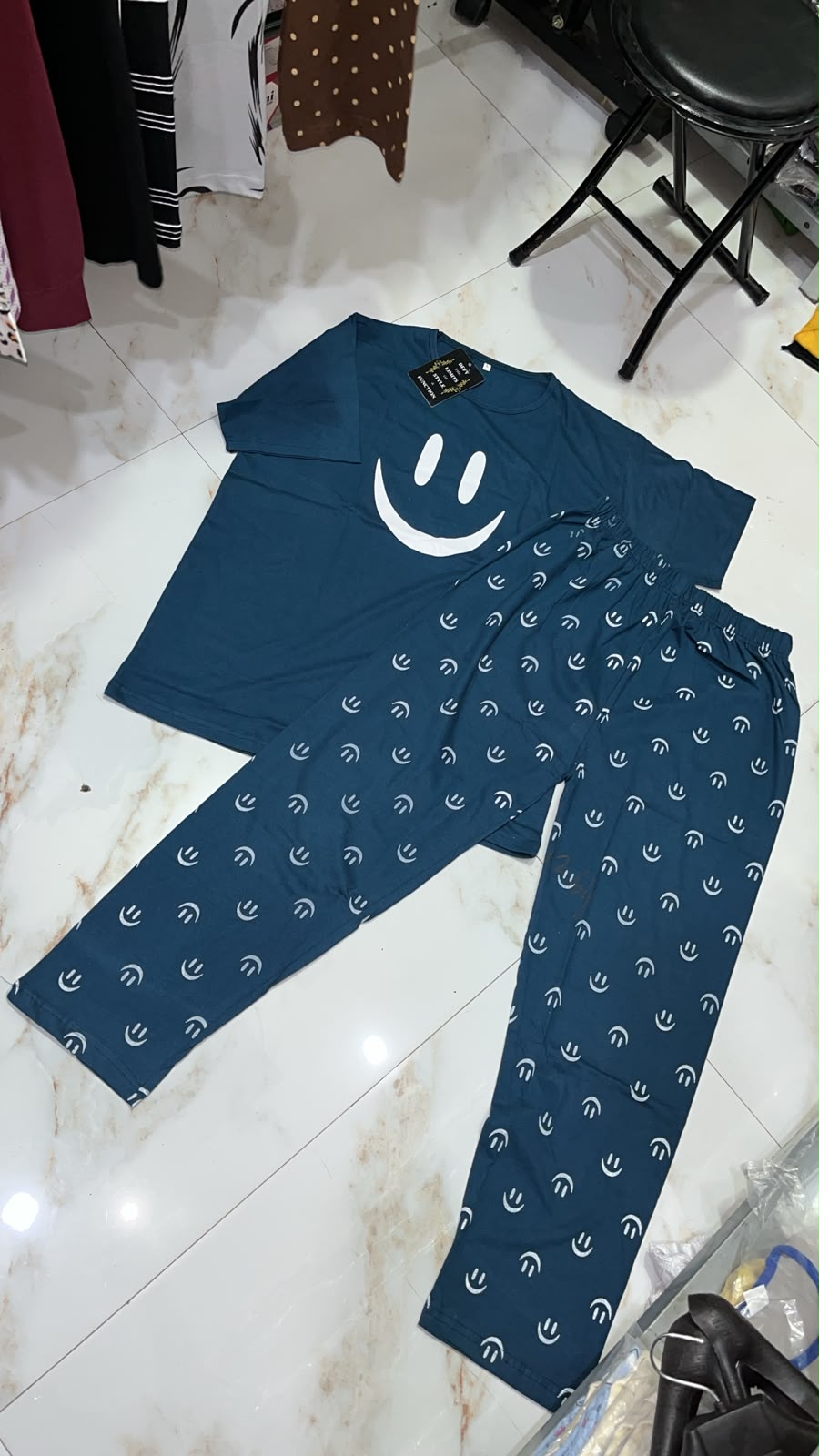 C-Green Smile Printed Suit Free Sizes