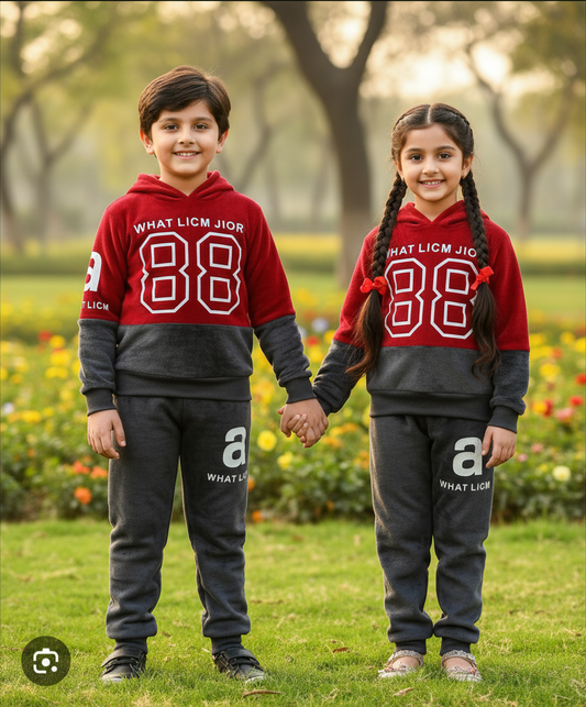 Red 88 Sport Printed Kids Winter Suit ( Each )