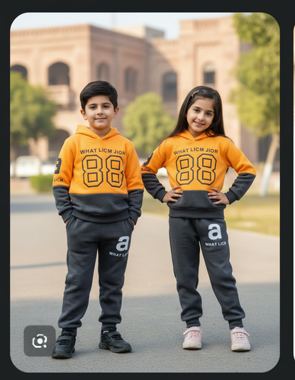 Yellow 88 Sport Printed Kids Winter Suit ( Each )