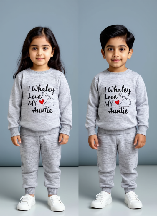 Grey I Whaley Love Me Printed Kids Winter Suit ( Each )
