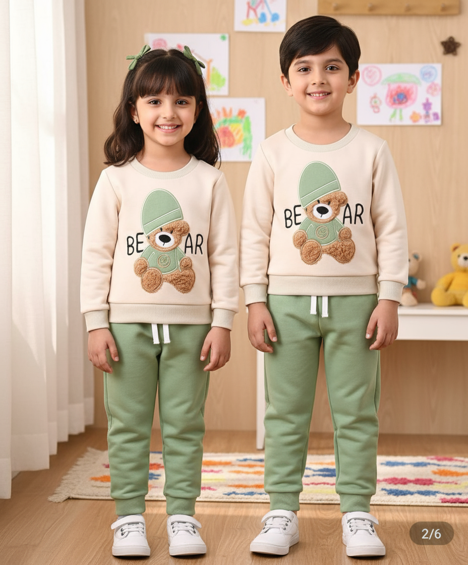 Bear Printed Kids Winter Suit (Each)