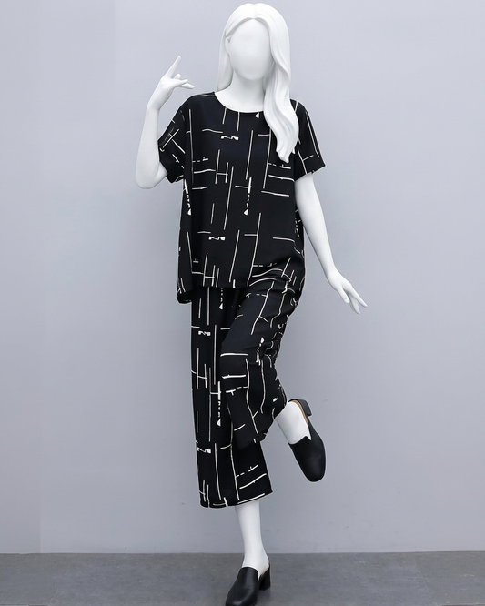 Black Capri Night Suit
