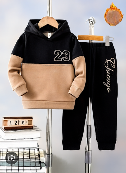 Brown Panel 23 Sport Printed Kids Winter Suit ( Each )