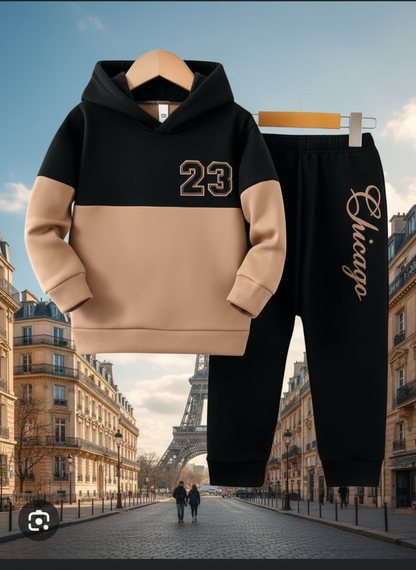 Brown Panel 23 Sport Printed Kids Winter Suit ( Each )