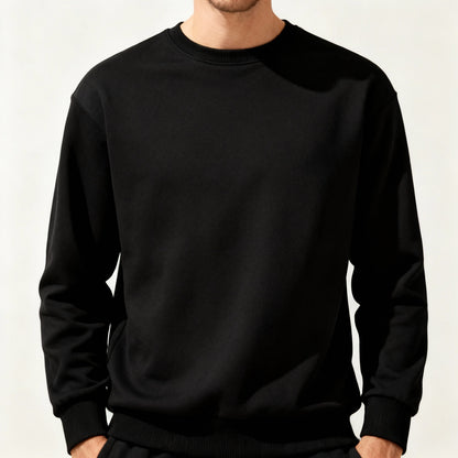 Black Basic Sweat Shirt