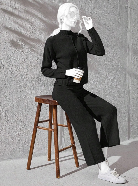 Winter Black Basic 2 PC Co-Ord Set